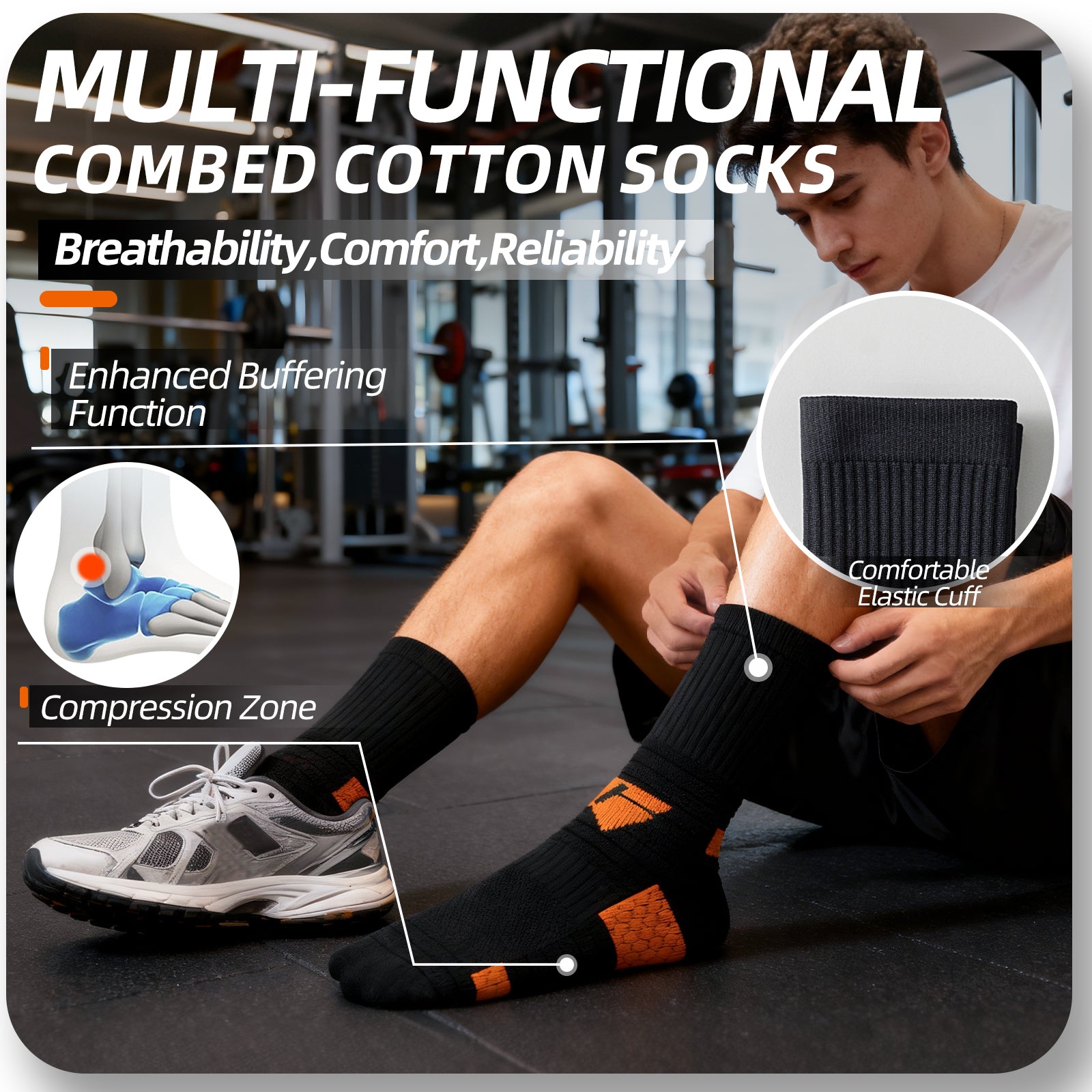 MQAMEX Elite Ultra Light Running Socks-Calcetines tobilleros