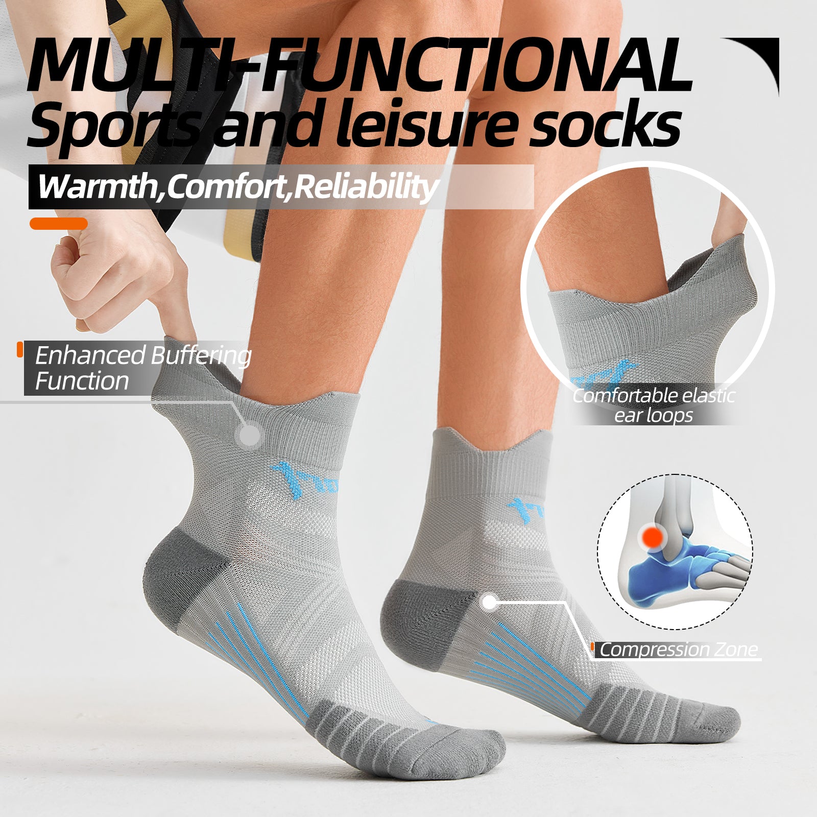 MQAMEX Elite Ultra Light Running Socks-Half Calf Socks