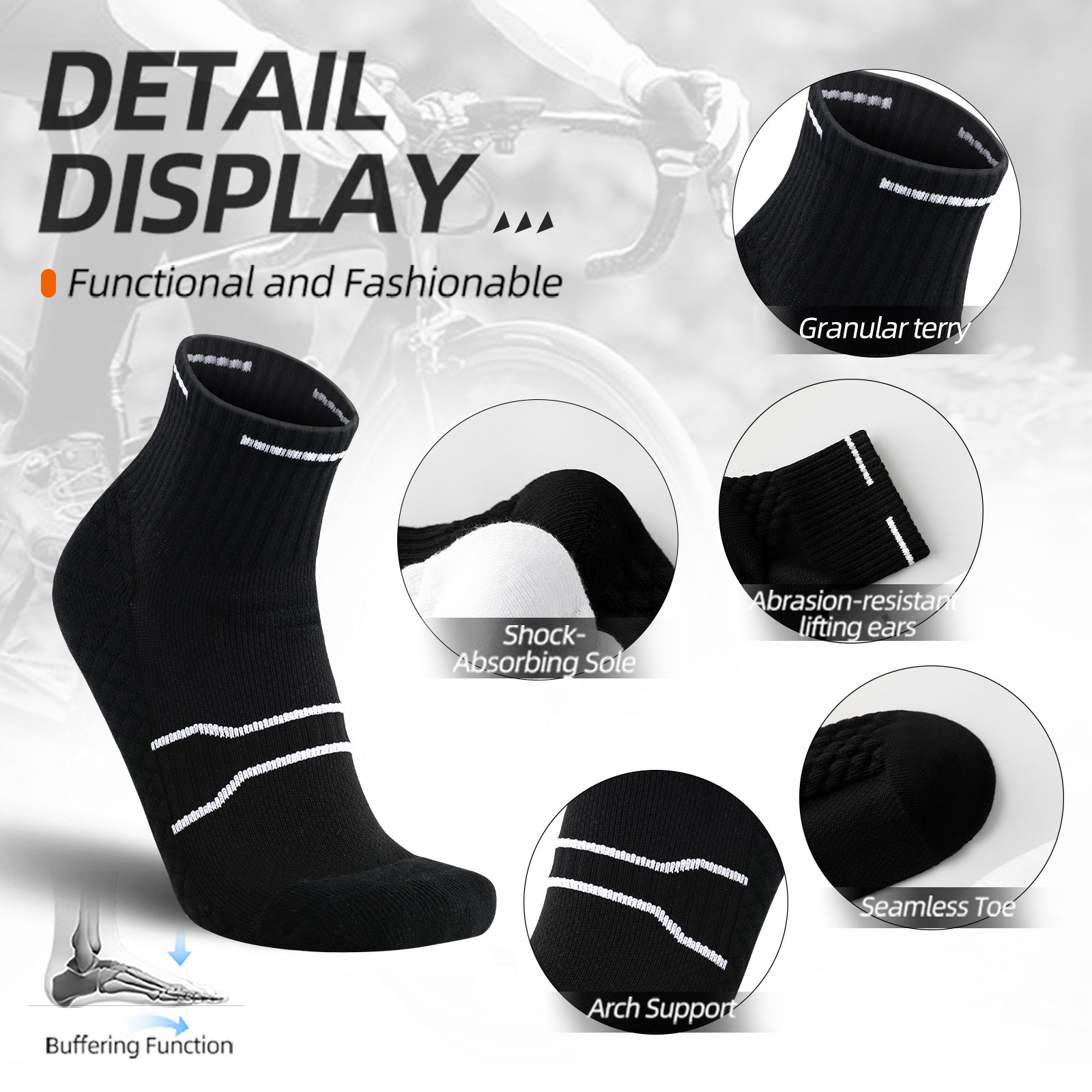 MQAMEX Elite Ultra Light Running Socks-Half Calf Sock