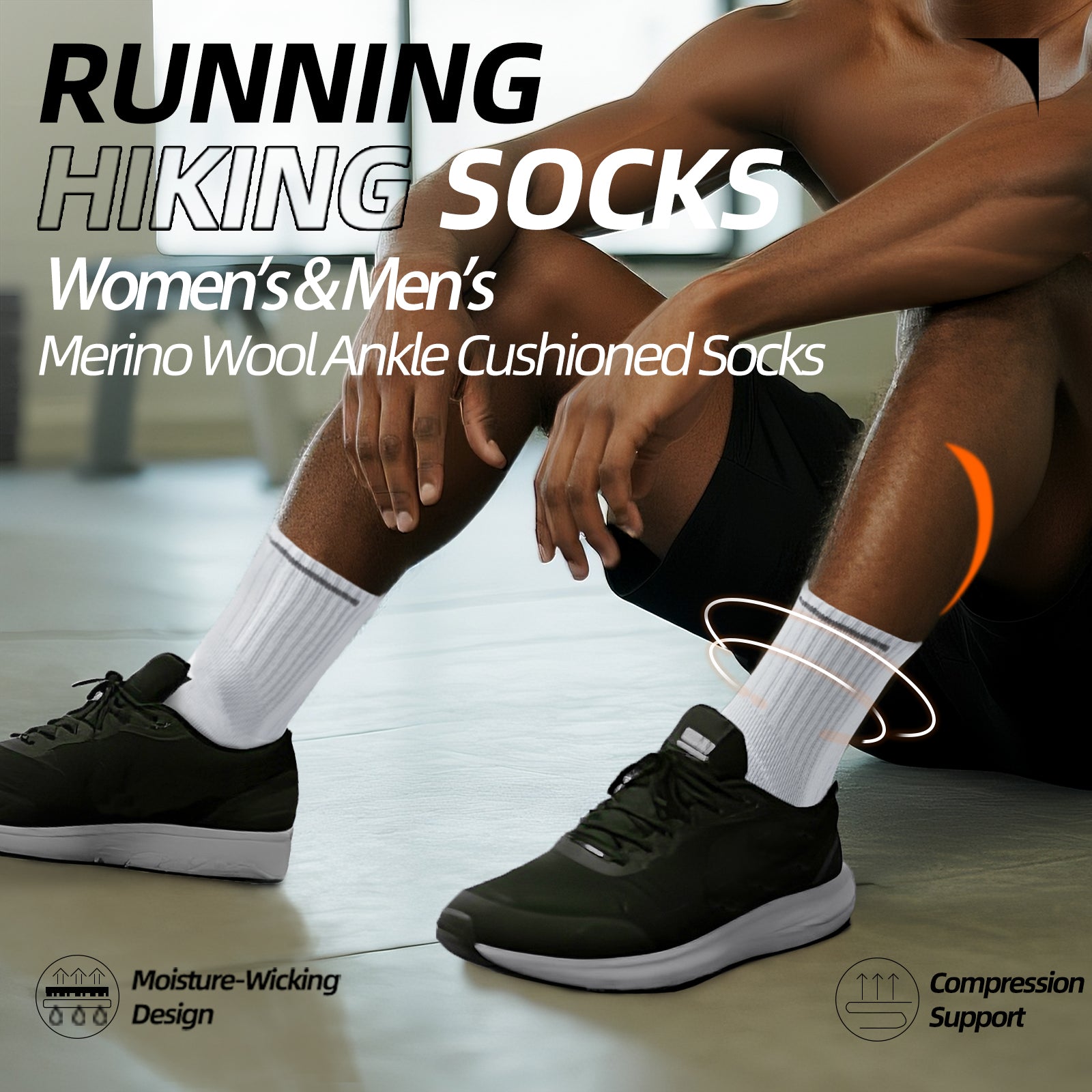 MQAMEX Elite Ultra Light Running Socks-Half Calf Sock