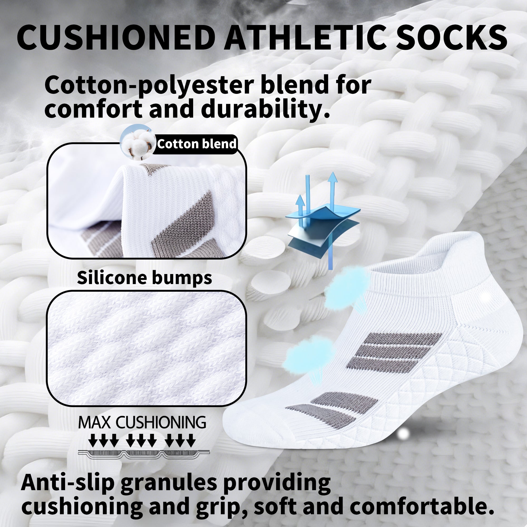MQAMEX Elite Ultra Light Running Socks-Ankle socks
