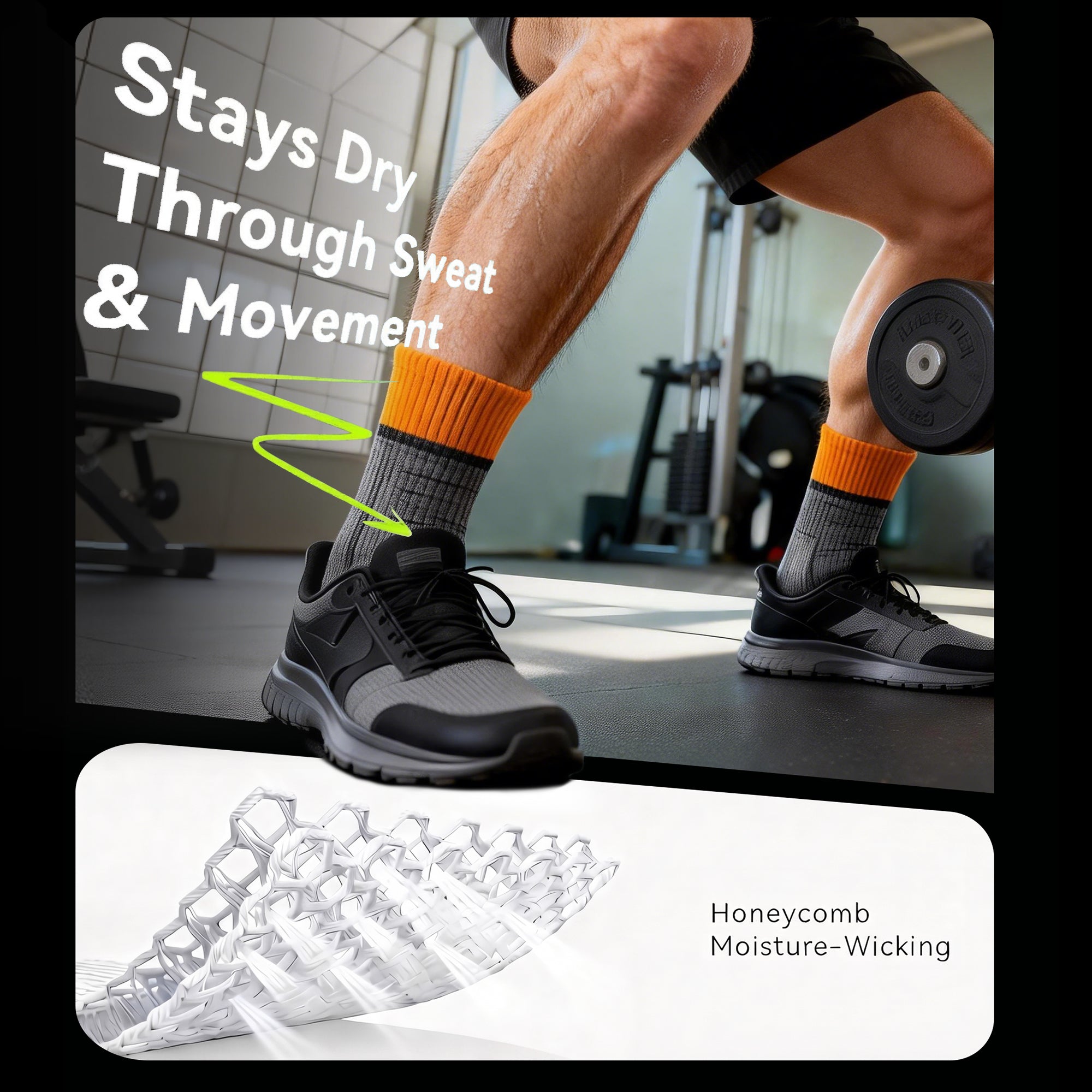 MQAMEX Elite Ultra Light Tennis + Pickleball Socks-Mini Crew Socks