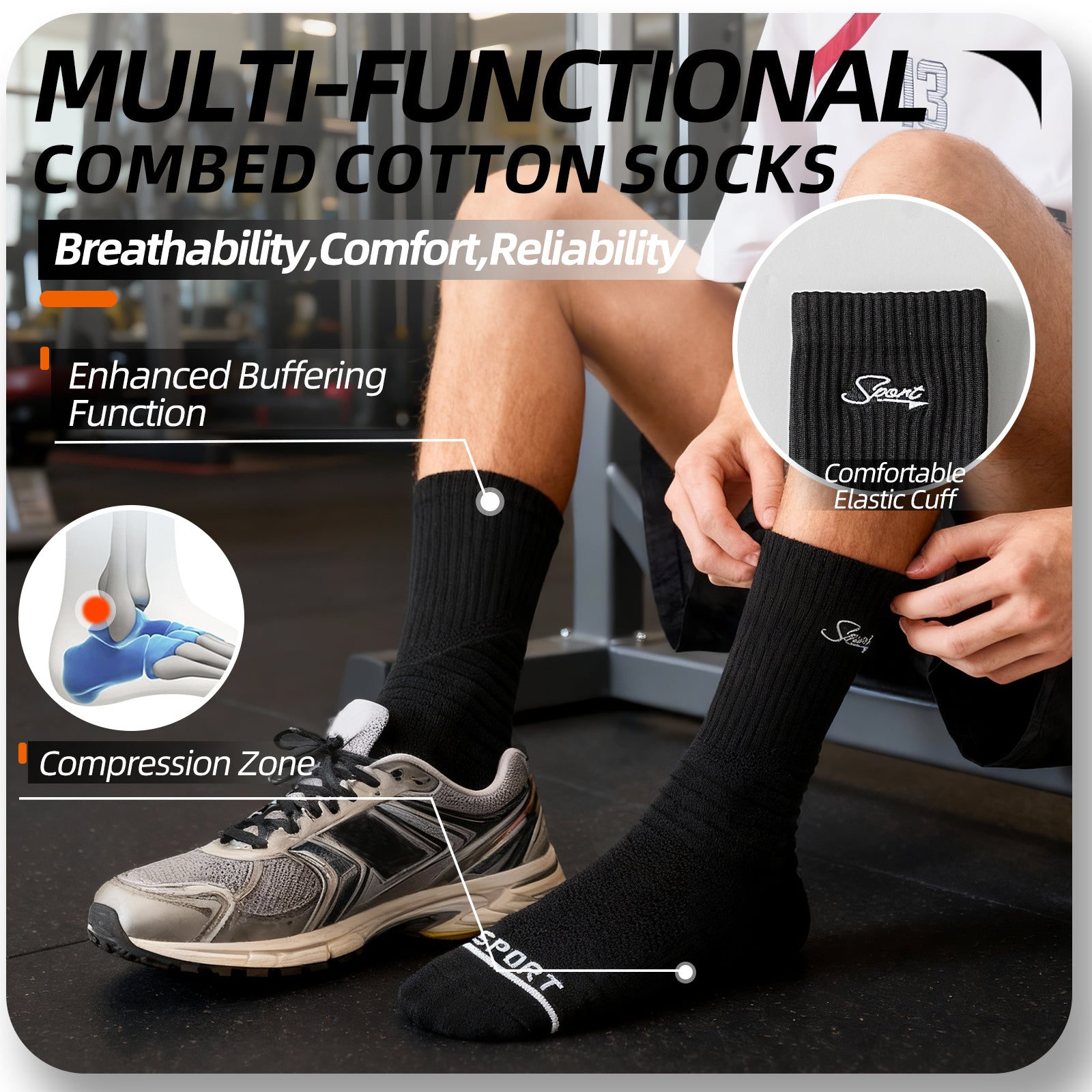 MQAMEX Elite Ultra Light Running Socks-Calcetines tobilleros