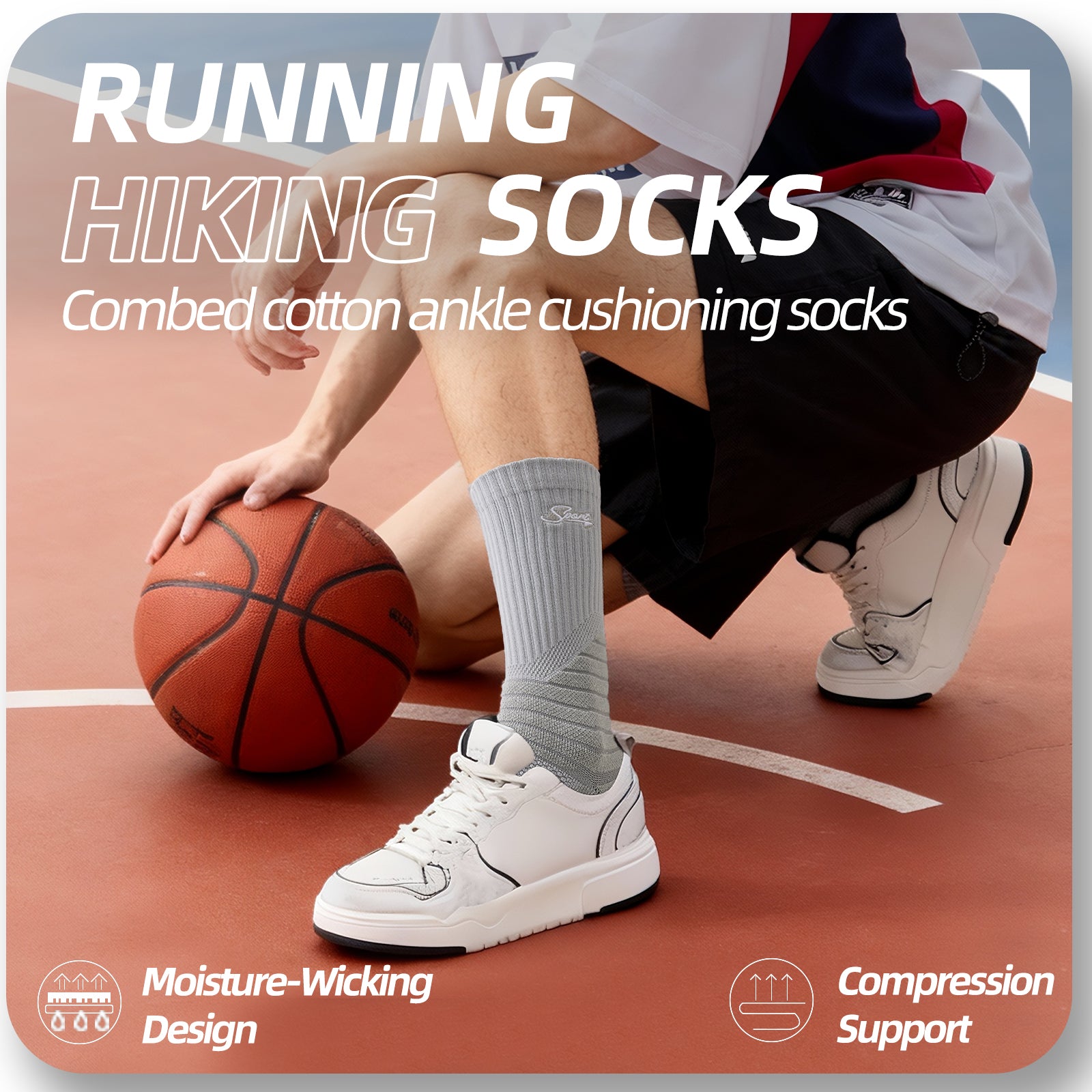 MQAMEX Elite Ultra Light Running Socks-Calcetines tobilleros