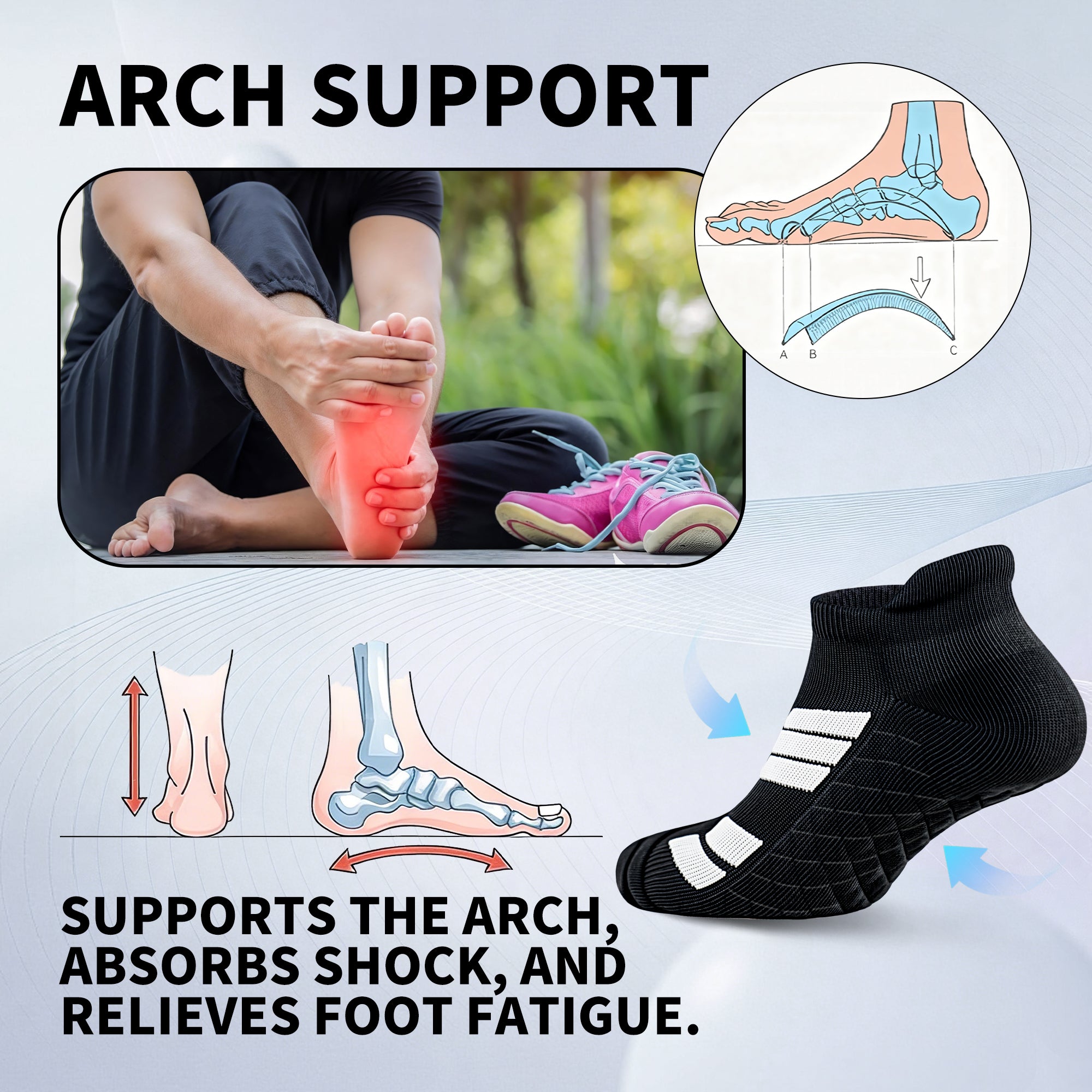 MQAMEX Elite Ultra Light Running Socks-Ankle socks