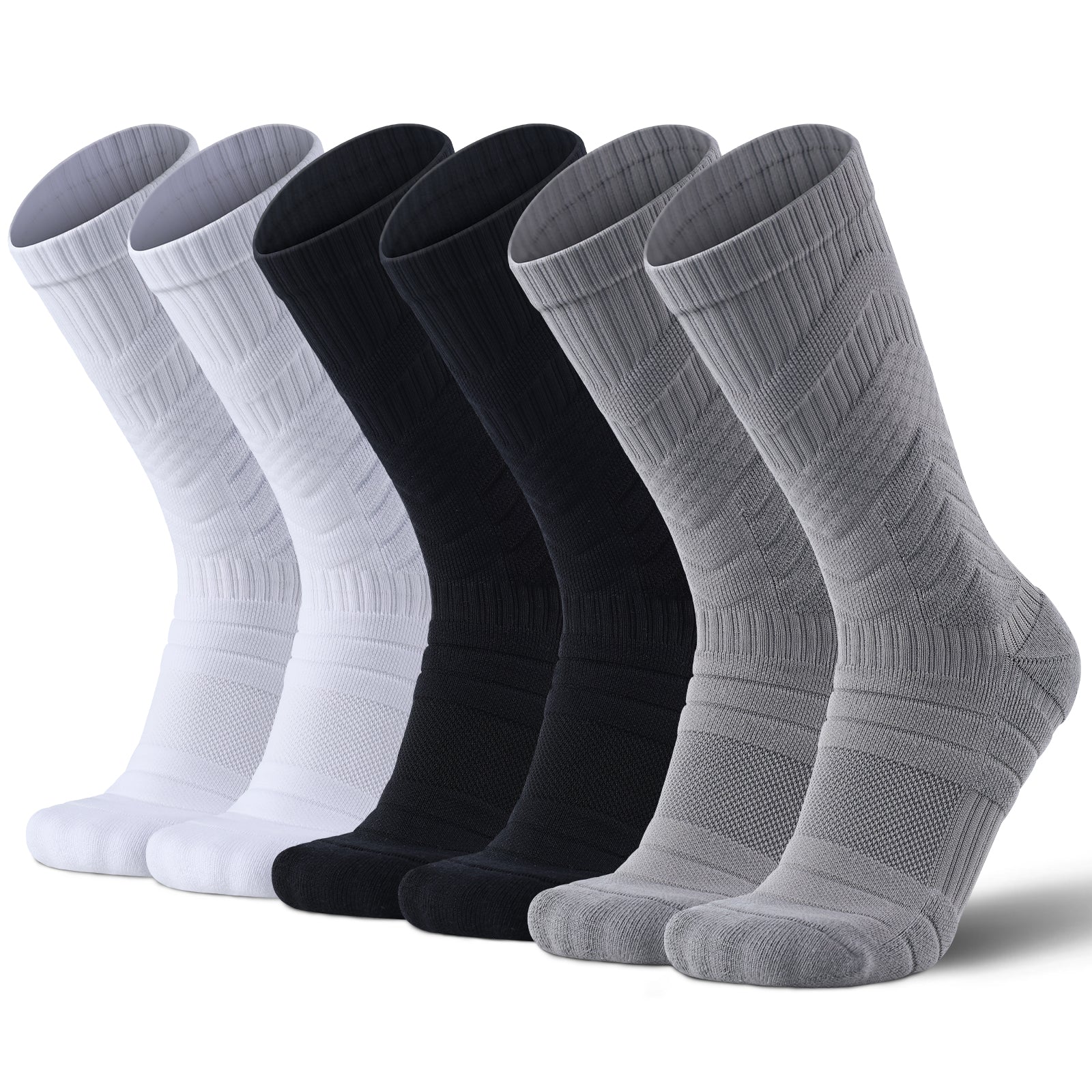 MQAMEX Elite Ultra Light Tennis + Pickleball Socks-Crew Socks